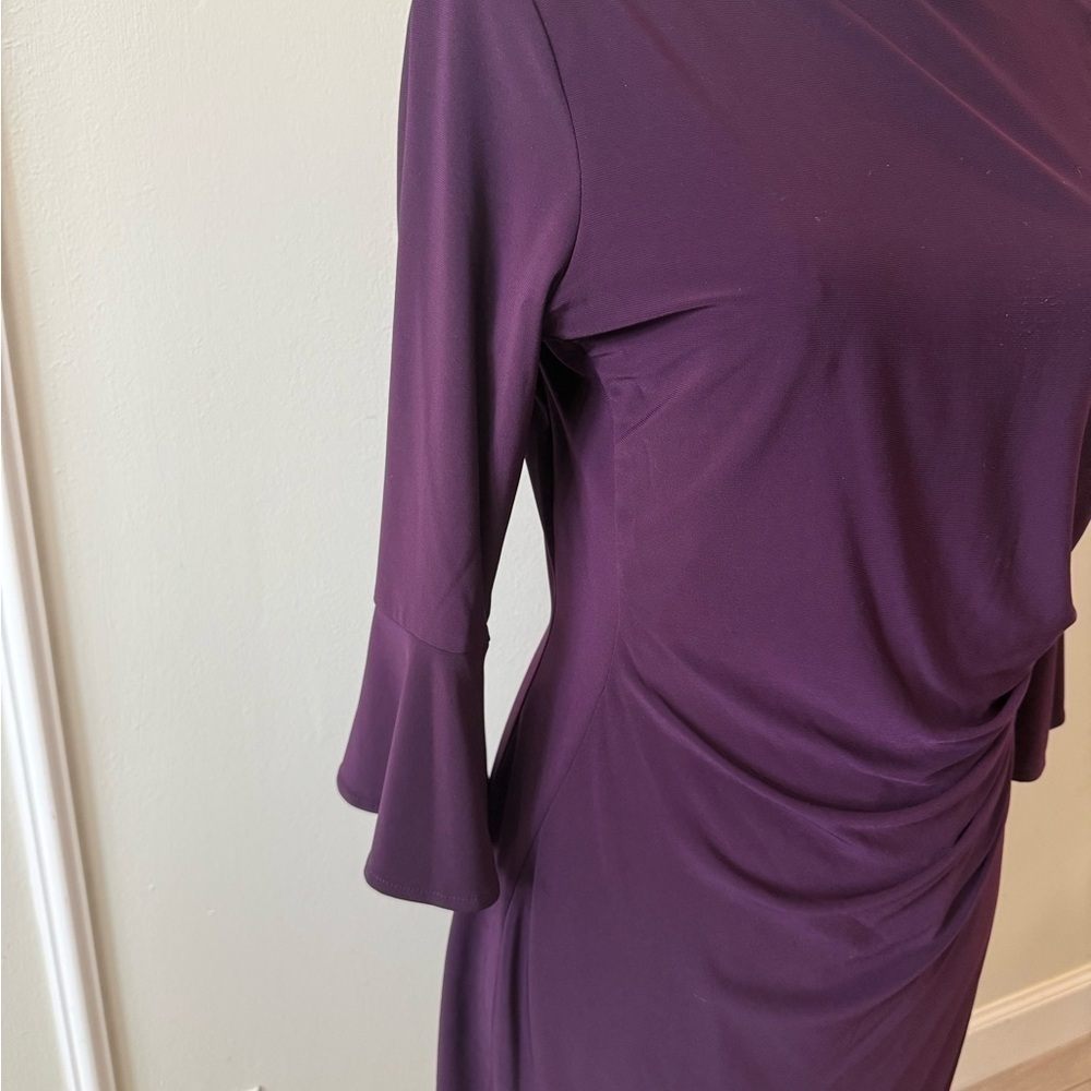 Anne Klein Deep Purple Long Sleeve Dress - Picture 8 of 10